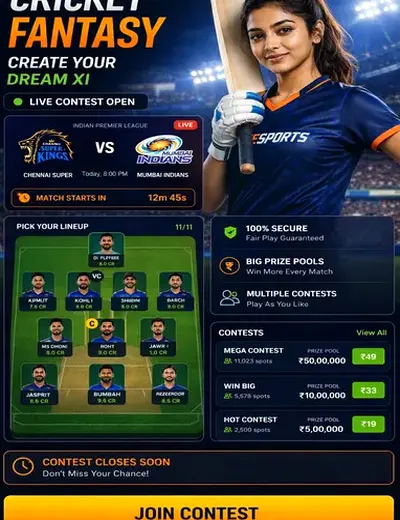 Play24slots (play 24 slots) fantasy cricket & matchday visual 3